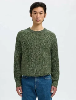 Selected SLMTILUM LS KNIT CREW NECK - Rundhalsad SKY CAPTAIN Best