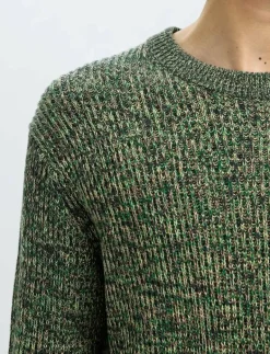 Selected SLMTILUM LS KNIT CREW NECK - Rundhalsad SKY CAPTAIN Best