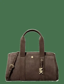 Michael Kors SM EW SATCHEL - Handväskor CHOCOLATE