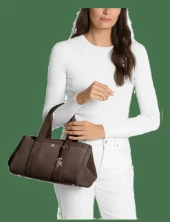 Michael Kors SM EW SATCHEL - Handväskor CHOCOLATE