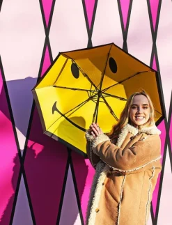 Suck UK Smiley Umbrella - Paraplyer BLACK Best