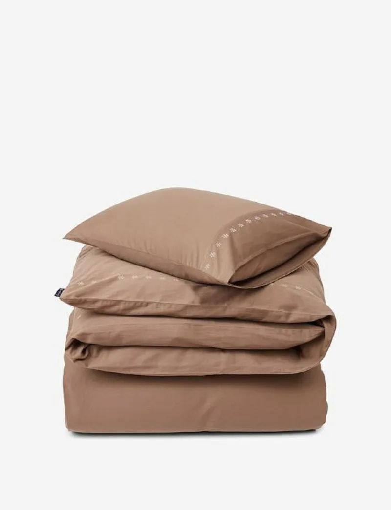 Snowflake Embroidered Cotton Sateen Set - Påslakanset|Lexington Home New