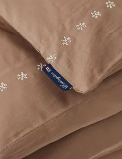 Snowflake Embroidered Cotton Sateen Set - Påslakanset|Lexington Home New