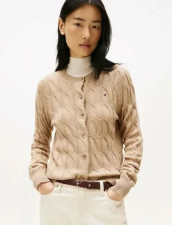 SOFT WOOL CABLE C-NK LS CARDIGAN - Koftor|Tommy Hilfiger Discount