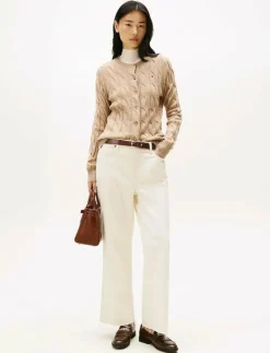 SOFT WOOL CABLE C-NK LS CARDIGAN - Koftor|Tommy Hilfiger Discount