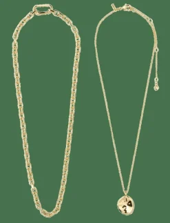 SPARKLE necklace 2-in-1 set, gold-plated - Halsband med hänge|Pilgrim Discount