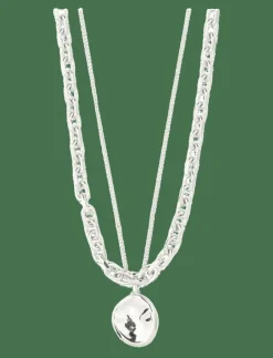 Pilgrim SPARKLE necklace 2-in-1 set, silver-plated - Kedjehalsband SILVER PLATED Online