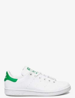 adidas Originals STAN SMITH J - Låga sneakers FTWWHT/FTWWHT/GREEN Online