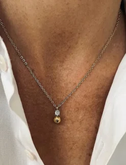 Bud to rose Stella Bead Necklace Silver - Halsband med hänge GOLD Online