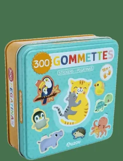 Auzou Stickers in Metallic Box - Baby Animals - Klistermärken TURQUISE