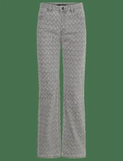 Straight-fit jeans with rhinestone detail - Straight jeans|Mango