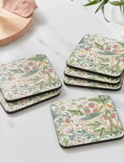 Strawberry Thief Coasters - Set of 6 - Serveringstillbehör|Morris & Co Outlet