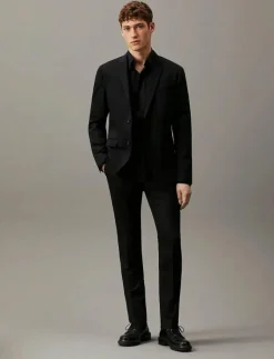 STRETCH WOOL SLIM SUIT BLAZER - Enkelknäppta kavajer|Calvin Klein Outlet