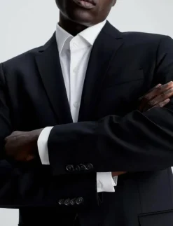 STRETCH WOOL SLIM SUIT BLAZER - Enkelknäppta kavajer|Calvin Klein Outlet