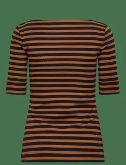 Striped Stretch Cotton Boatneck Tee - T-shirts|Lauren Ralph Lauren Online