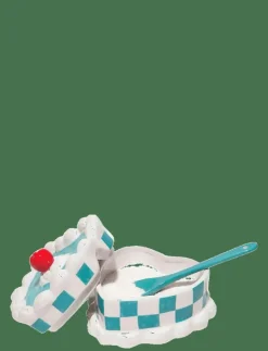 DOIY Sugar Bowl, Sweetie - Sockerskålar WHITE AND TURQUOISE Discount