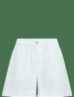 Calvin Klein Jeans SUMMER POPLIN BOXER SHORT - Casual shorts MOONLIGHT JADE STRIPE New