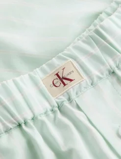 Calvin Klein Jeans SUMMER POPLIN BOXER SHORT - Casual shorts MOONLIGHT JADE STRIPE New