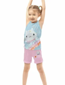 Gabby's Dollhouse T SHIRT + SHORT - Set med kortärmad t-shirt BLUE New