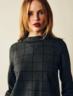 Tara Houndstooth Jumper - Sweatshirts|Jumperfabriken Sale