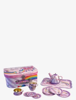 Magni Toys Tea set in suitcase w. unicorn motives - Leksakskök & Tillbehör MULTI COLOURED New