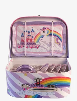 Magni Toys Tea set in suitcase w. unicorn motives - Leksakskök & Tillbehör MULTI COLOURED New