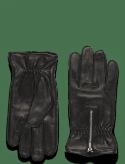 Jofama Ted Zip Leather Glove - Fingervantar BLACK