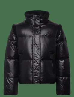 Ralph Lauren Kids Teddy Fleece–Trim Down Boxy Jacket - Dunjackor & fodrade jackor POLO BLACK Online