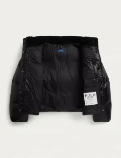 Ralph Lauren Kids Teddy Fleece–Trim Down Boxy Jacket - Dunjackor & fodrade jackor POLO BLACK Online