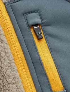 Color Kids Teddy Jacket W. Fleece Sleeves - Jackor STORMY WEATHER Clearance