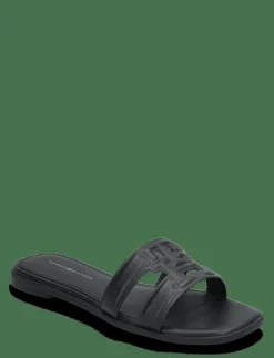 Tommy Hilfiger TH LOGO STRAP MULE - Sandaler BLACK Sale