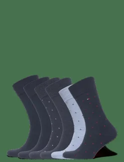 Tommy Hilfiger TH MEN SOCK 6P DOT ECOM - Vanliga strumpor BLUE COMBO Online