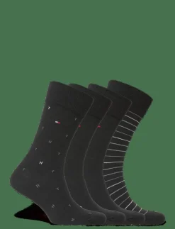 Tommy Hilfiger TH MEN SOCK 4P TIN GIFTBOX - Vanliga strumpor BLACK Online