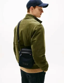 Tommy Hilfiger TH NYLON MINI REPORTER - Axelväskor BLACK Hot