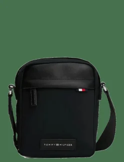 Tommy Hilfiger TH NYLON MINI REPORTER - Axelväskor BLACK Hot