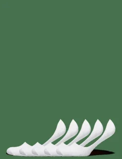 URBAN QUEST THE BAMBOO WOMEN NO SHOW SOCKS 5-PACK - Strumpor WHITE Clearance