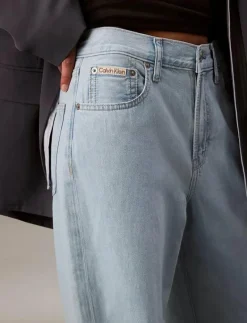 THE WIDE LEG LINEN - Vida byxor|Calvin Klein Jeans New