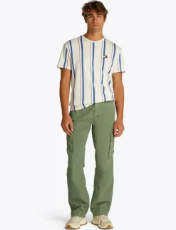 Tommy Jeans TJM JAIMIE TWILL RLX STR CARGO - Cargobyxor ARUBA GREEN