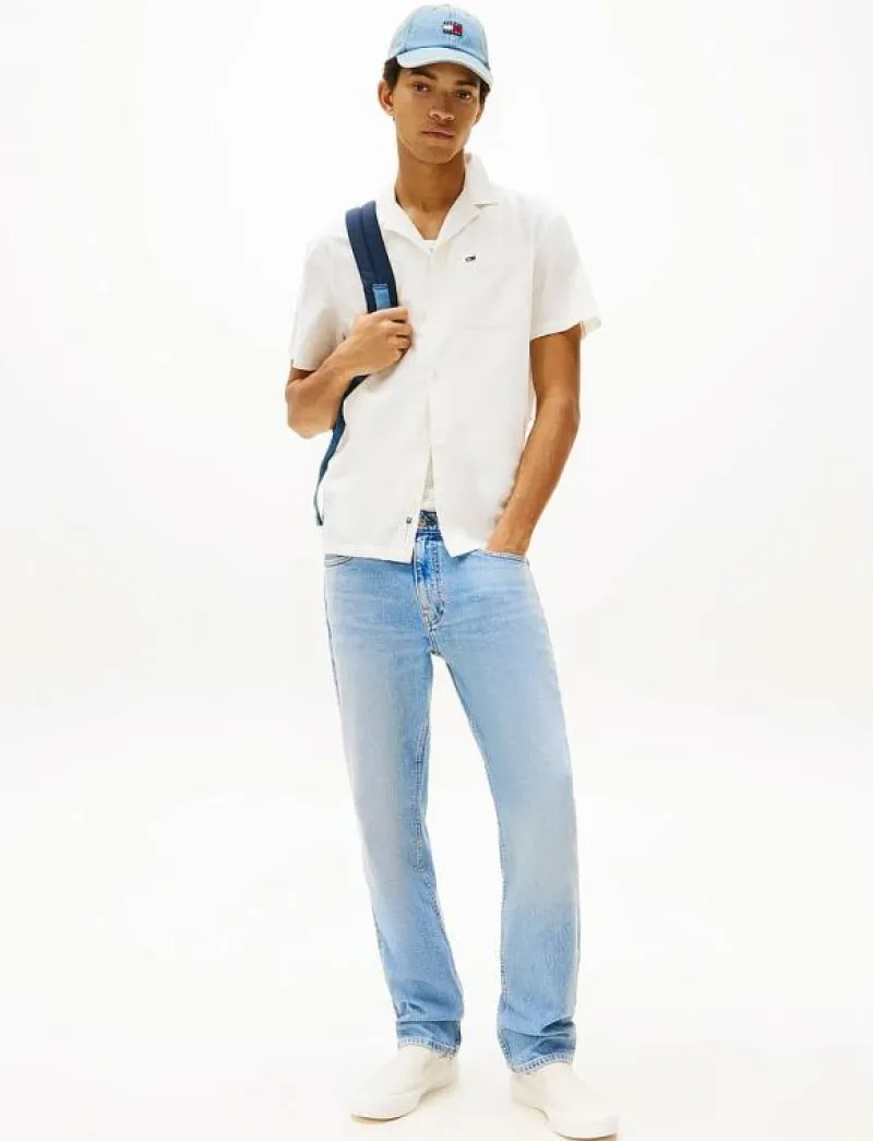 TJM LINEN BLEND CAMP SS EXT - Linneskjortor|Tommy Jeans Online