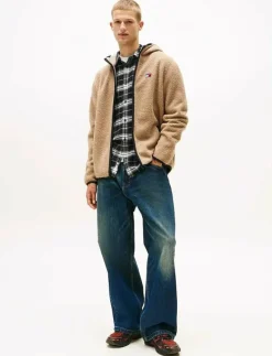 Tommy Jeans TJM REG BADGE TEDDY ZIP TRU EXT - Mellanlager COASTAL TAUPE Online