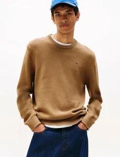 Tommy Jeans TJM SLIM ESS SWEATER EXT - Rundhalsad PECAN NUT New