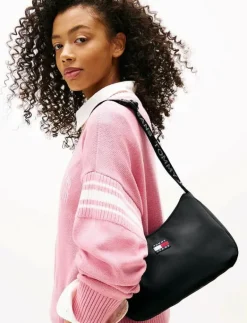 Tommy Hilfiger TJW ESS DAILY SHOULDER BAG - Handväskor BLACK Clearance