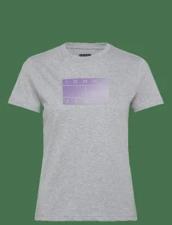 Tommy Jeans TJW REG GRADIENT FLAG SS - T-shirts GREY HTR Best