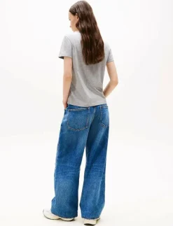 Tommy Jeans TJW REG GRADIENT FLAG SS - T-shirts GREY HTR Best