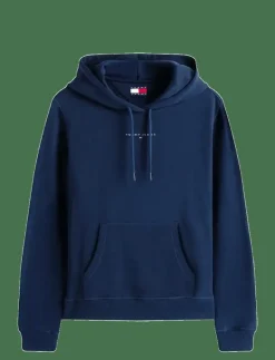 Tommy Jeans TJW REG LINEAR HOODIE EXT - Huvtröjor DARK NIGHT NAVY Hot