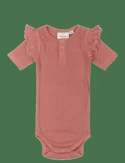 The New TNSBOriel S_S Rib Body - Kortärmad body OLD ROSE Clearance