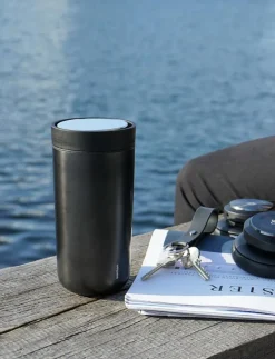 Stelton To Go Click termosmugg 0.4 l. black metallic - Termosmuggar BLACK/METALLIC Hot