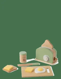 TOASTER SET WOOD IN GIFT BOX - 9 PCS - Tillbehör till leksakskök|Dantoy Discount