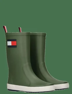Tommy Hilfiger FLAG RUBBER BOOTS - Höga gummistövlar MILITARY GREEN Sale