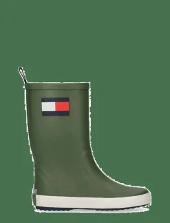 Tommy Hilfiger FLAG RUBBER BOOTS - Höga gummistövlar MILITARY GREEN Sale
